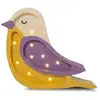 LITTLE LIGHTS Lampe Veilleuse Oiseau Bordeaux Moutarde
