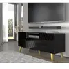 BIM FURNITURE Meuble TV DIUNA 145 cm 2D1K avec pieds, noir brillant