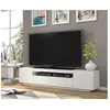 PETITS MEUBLES Meuble TV bas universel Aura 200 cm à suspendre ou à poser blanc mat sans LED