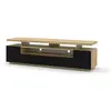 Meuble TV bas EVA 180 cm avec double plateau de table et commode HiFi ...