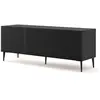 AC-DÉCO Bim Furniture - Meuble tv ravenna b 150 cm 3D fraisé noir mat + pieds