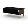 AC-DÉCO Table basse 110 cm stratifiés beige et noir