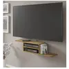 AC-DÉCO Bim Furniture - dedal meuble tv suspendu minimal 90x22x20h cm Chêne