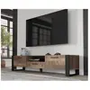 BIM FURNITURE Meuble tv buffet nuka 200 cm chêne grange sur pied