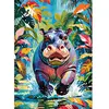 CherryPazzi Puzzle 500 pièces : Hippopotame heureux