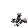 Poussette bébé 3en1 LIONELO Amber - Jusqu'à 22Kg - iSize - Rose