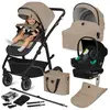 Poussette combinée 4en1 LIONELO Bianka -Jusqu'à 22Kg - Pack poussette,...