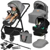 Poussette combinée 4en1 LIONELO Bianka -Jusqu'à 22Kg - Pack poussette,...