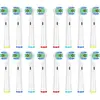 Nelips Brossettes de rechange Oral-B compatibles 3D White 16 embouts b...