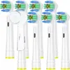 8x Têtes de brosse à dents interchangeables 3d Blanc EB-18A