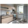 Cuisine complète 2m40 avec éclairage LED - 7 éléments - chêne sonoma
