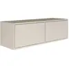 SELSEY Meuble TV avec 2 abattants   FRAMME   gris cachemire   100 cm