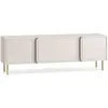 Selsey Meuble TV 2 portes avec abattant - LOPPA - 160 cm - beige cachemire