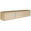 Meuble TV avec 3 abattants   FRAMME   aspect chêne   150 cm