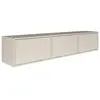 SELSEY Meuble TV avec 3 abattants   FRAMME   gris cachemire   150 cm