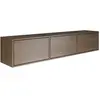 SELSEY Meuble TV avec 3 abattants   FRAMME   aspect noyer   150 cm