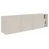 Meuble TV à 3 portes - ARKADIA - 175 cm - gris cachemire