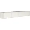 Selsey Framme - Buffet TV suspendu à quatre volets 200 cm, Blanc