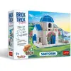 Brick Trick Trefl Travel:Santorin-Construi en Brique, Voyages, Maison Blanchie à la Chaux, Grèce, Ville d’Oia, ECO Blocs en Brique, Kit Créatif pour Enfants à partir de 7...