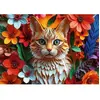 Trefl Puzzles 1000 pièces : 40e anniversaire - Paper Art 3D : Chat