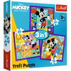 3 Puzzles - Mickey et sa Joyeuse Bande 20 Pièces Trefl