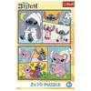 CUBES PUZZLE 2x70 On ne s'ennuie pas avec Stitch 34444