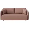 MESONICA Canapé 3 places convertible chaum rose foncé Chaum