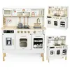 MAMABRUM Cuisine enfant bois avec éclairage led