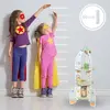 MAMABRUM Jouet éducatif Construction Enfant Fusée Spatiale +Ascenseur & Accessoires, Bois