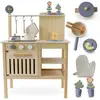 MAMABRUM Cuisine Enfant Bois +3ans, Équipée + accessoires Jeux D'imitation