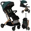 Poussette MoMi ESTELLE - Légère, 4 roues amortissantes, valise - Vert
