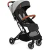 Poussette MoMi ESTELLE - Légère, 4 roues amortissantes, valise - Gris