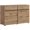 Petits meubles Buffet 2 portes 2 tiroirs stratifiés beige