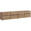 Petits meubles Meuble TV 4 portes 225 cm stratifiés beige
