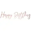 Party-Decoration Guirlande - SKYLANTERN - Happy Birthday - Rose Gold - Décoration Chic - Facile à Installer