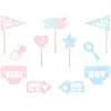 PARTYDECO Photobooth Gender Reveal Party Boy or Girl 11 pièces