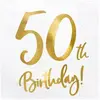 PartyDeco Serviette en papier 50th Birthday (Lot de 20)