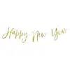 Guirlande Happy New Year Script Or
