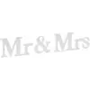 Party-Decoration partideco DN5-008   Inscription en bois blanc Mr & Mrs pour mariage 50 x 9,5 cm