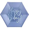 Assiette en papier bleu Happy Birthday (Lot de 6) 