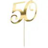 Décoration De Gâteau « 50 », Or, 20,5 Cm
