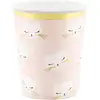 6 gobelets carton tête chat kitty party 20cl rose - KPP42-EU1-KARTON