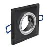 Spot de plafond BRILLANTE - encastrable - verre - noir - 9 x 9 cm