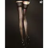 Fiore - 2 Bas Celia avec dentelle 30 deniers noirs T.2