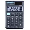Calculatrice de Poche DONAU Tech/K-DT2081-01 Fonction Racine à 8 Chiffres/ 90x60x11mm/ Couleur: Noir/Calculatrice avec Affichage à 8 Chiffres/Double Alimentation/Design Compact