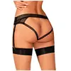 Obsessive Slip avec Porte-Jarretelles Lanelia Garter Panties, Noir,XS-S