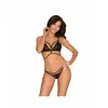 Obsessive Ensemble Soutien-gorge sans armatures et String - Noir
