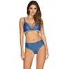 Obsessive Ensemble Soutien-gorge triangle et Shorty - Bleu