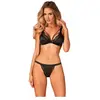 Obsessive Ensemble 2 pièces - Soutien-gorge plongeant et string - Noir S/M