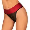 Obsessive String avec noeud sexy - Noir/Rouge